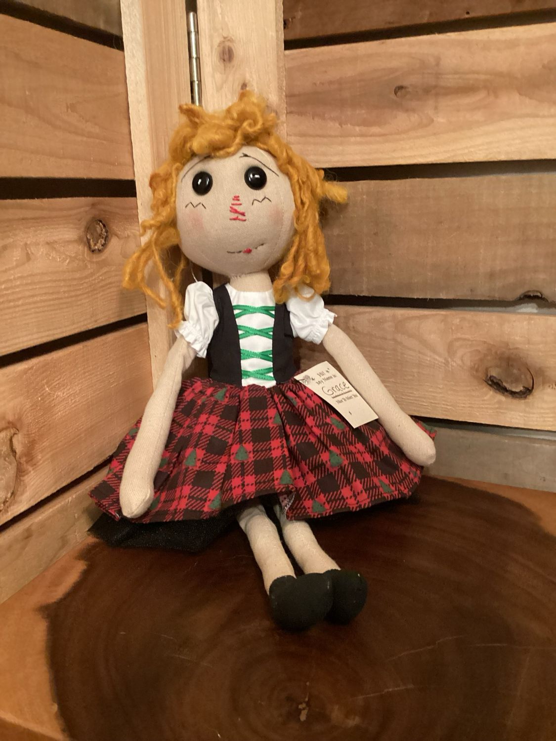 Christmas Raggedy Dolly ~ OOAK ~ Grace Christmas Raggedy Dolly ~ OOAK ~ Grace