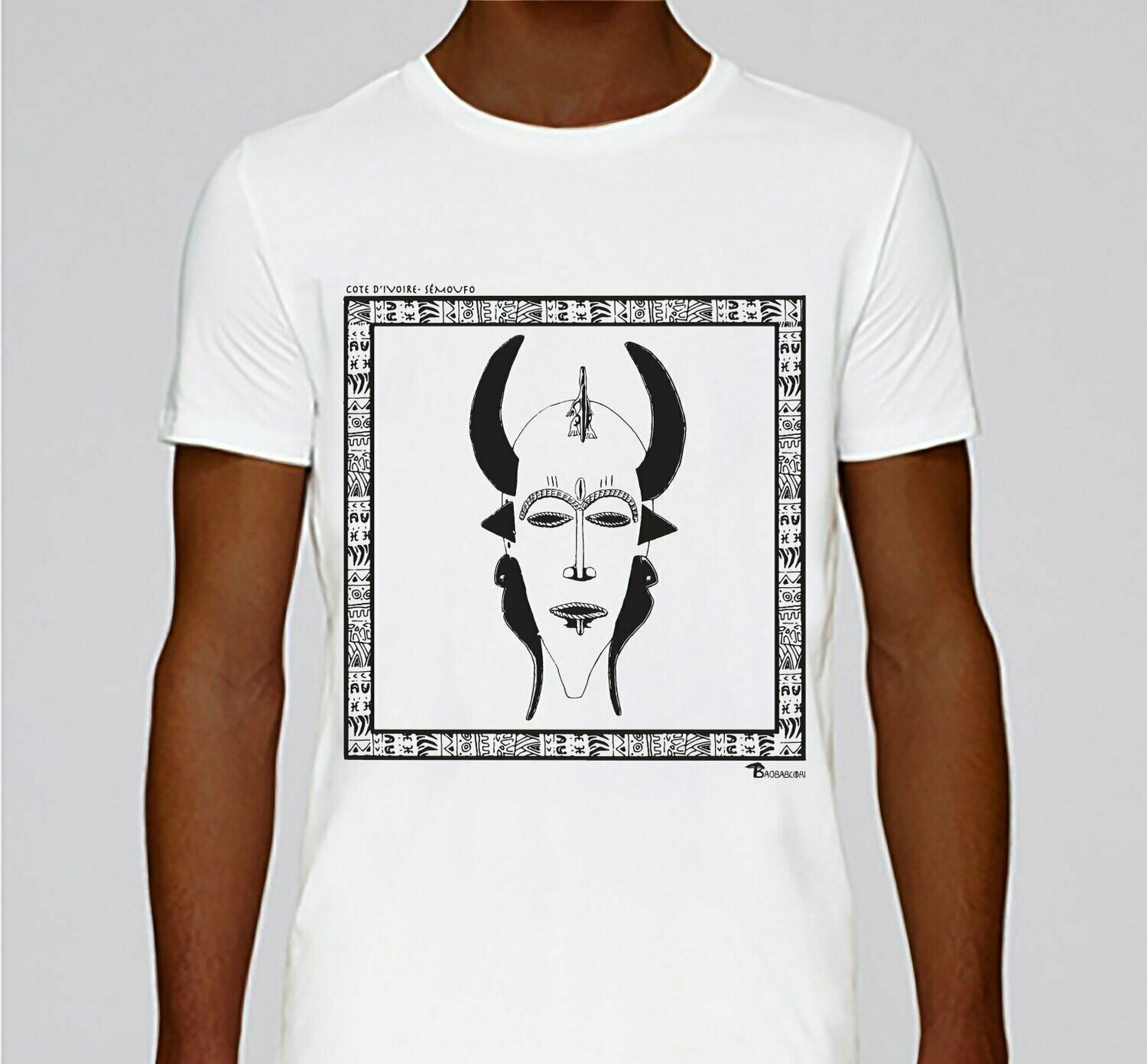 TEE-SHIRT MASQUE SENOUFO CÔTE D'IVOIRE