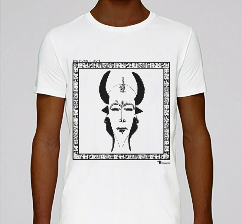 TEE-SHIRT MASQUE SENOUFO CÔTE D'IVOIRE
