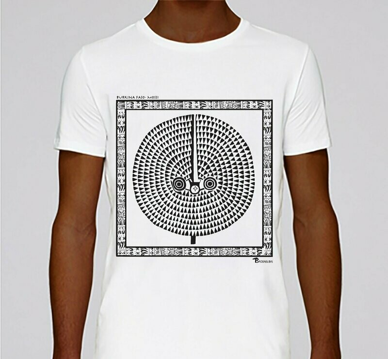 TEE-SHIRT MASQUE MOSSI BURKINA FASO