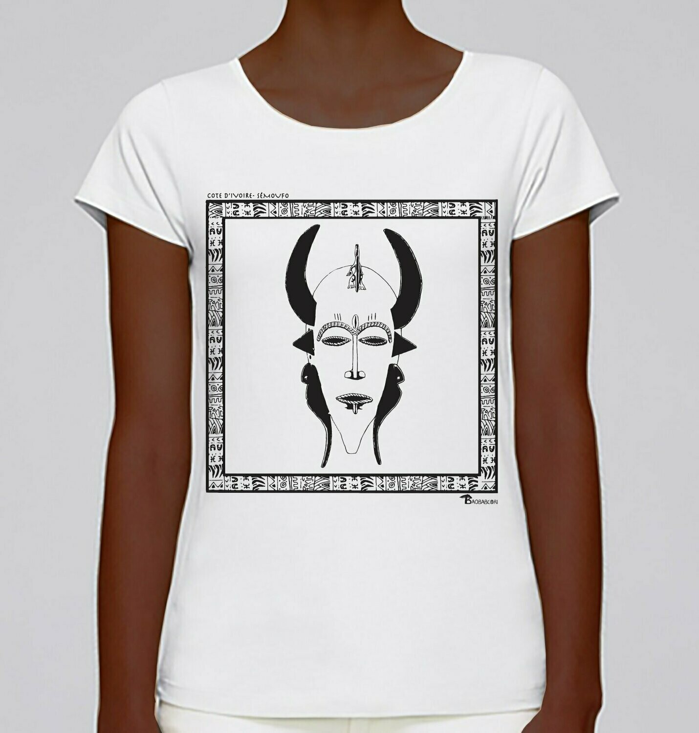 TEE-SHIRT MASQUE SENOUFO CÔTE D'IVOIRE