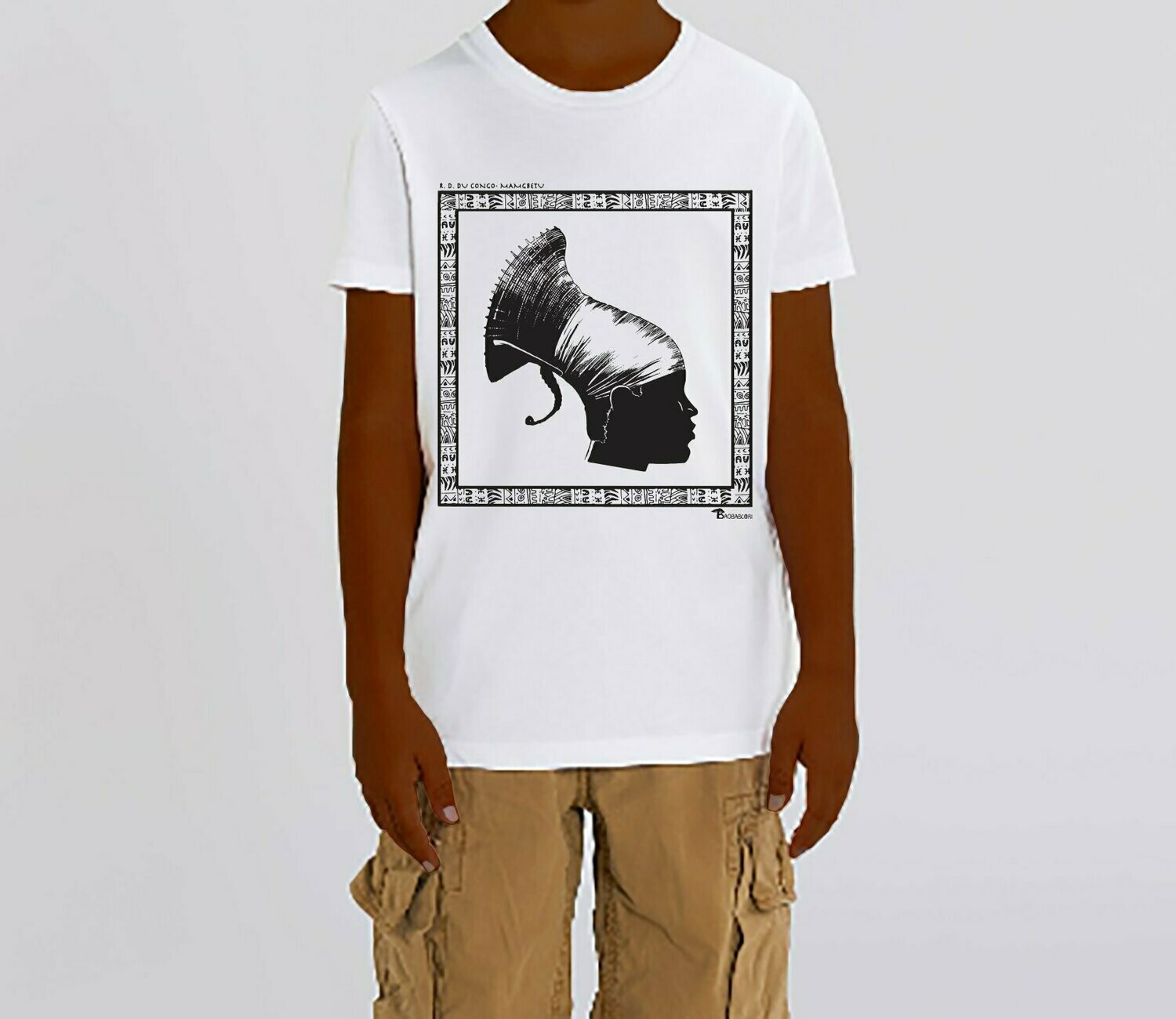 TEE-SHIRT COIFFURE MANGBETU RDC CONGO