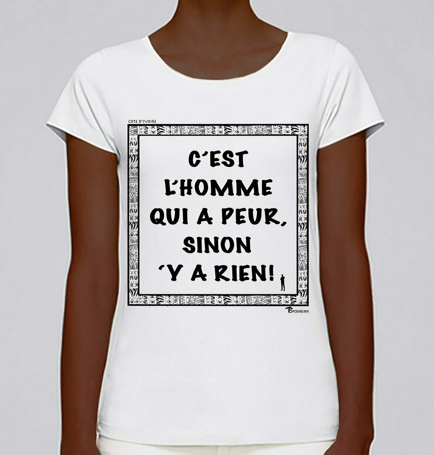 TEE-SHIRT EXPRESSION L'HOMME CÔTE D'IVOIRE, COULEUR: BLANC, TAILLE: XXL