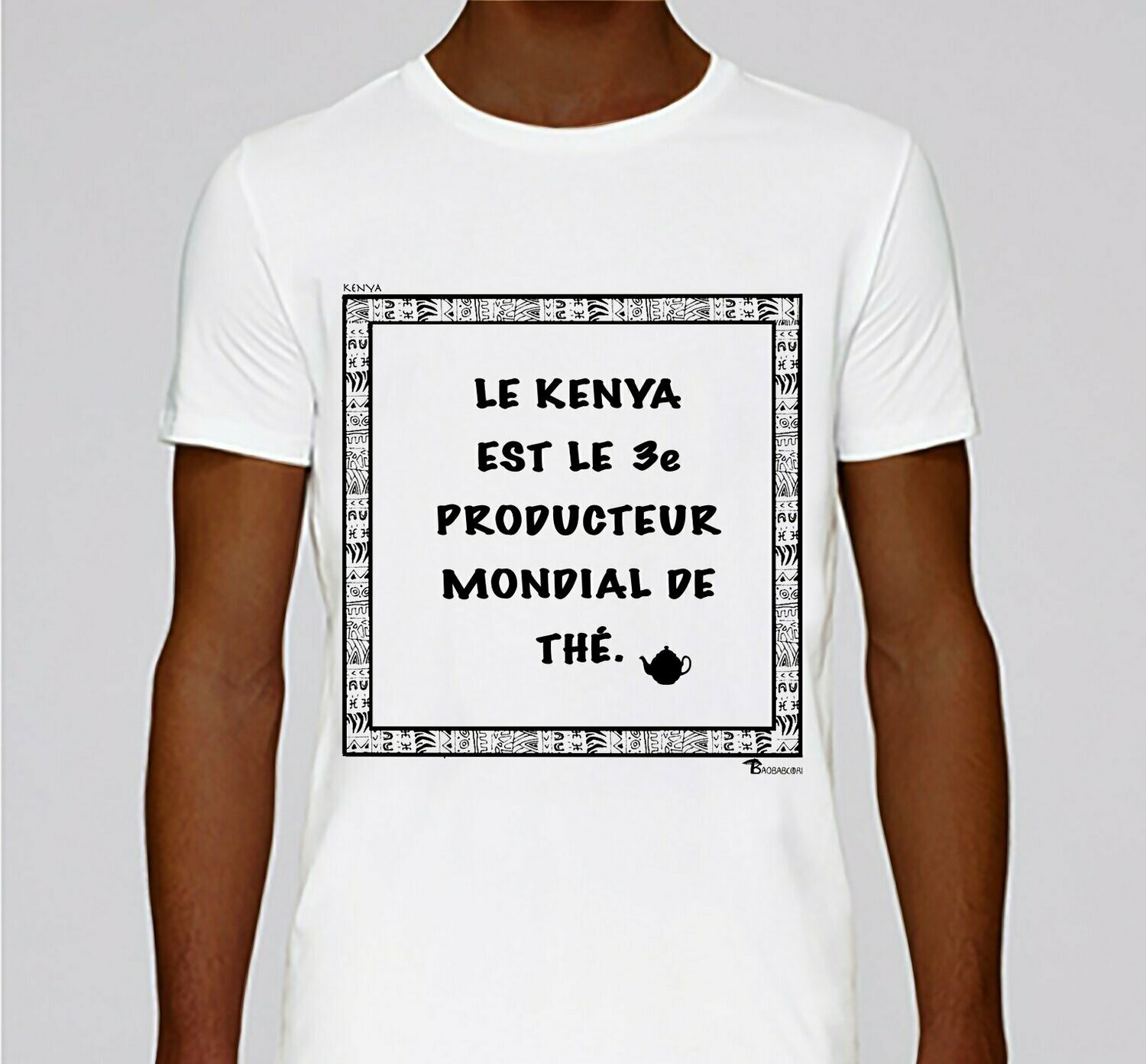 TEE-SHIRT ECONOMIE KENYA THE, COULEUR: BLANC, TAILLE: XXL