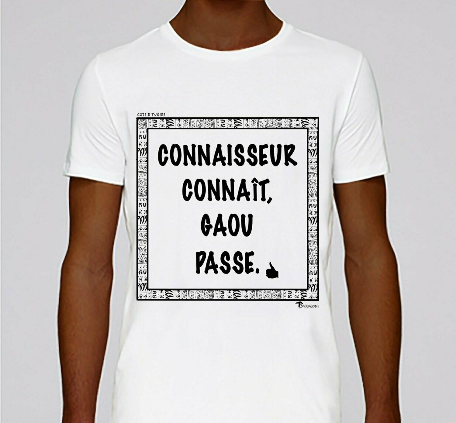 TEE-SHIRT EXPRESSION GAOU CÔTE D'IVOIRE, COULEUR: BLANC, TAILLE: XXL
