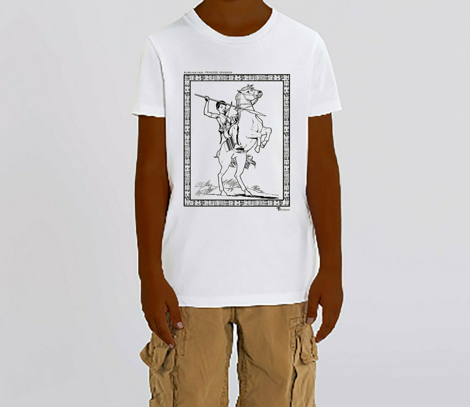 TEE-SHIRT PERSONNALITE BURKINA FASO PRINCESSE YENNENGA, COULEUR: BLANC, TAILLE: XXL