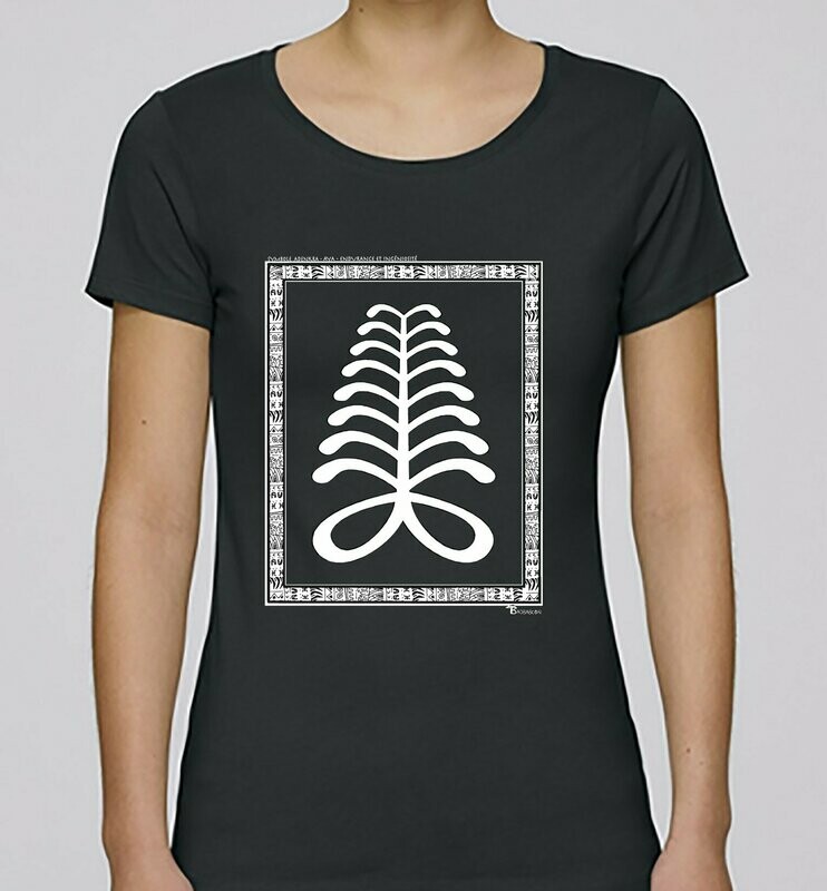 TEE SHIRT SYMBOLE ADINKRA "AYA" ENDURANCE ET INGENIOSITE