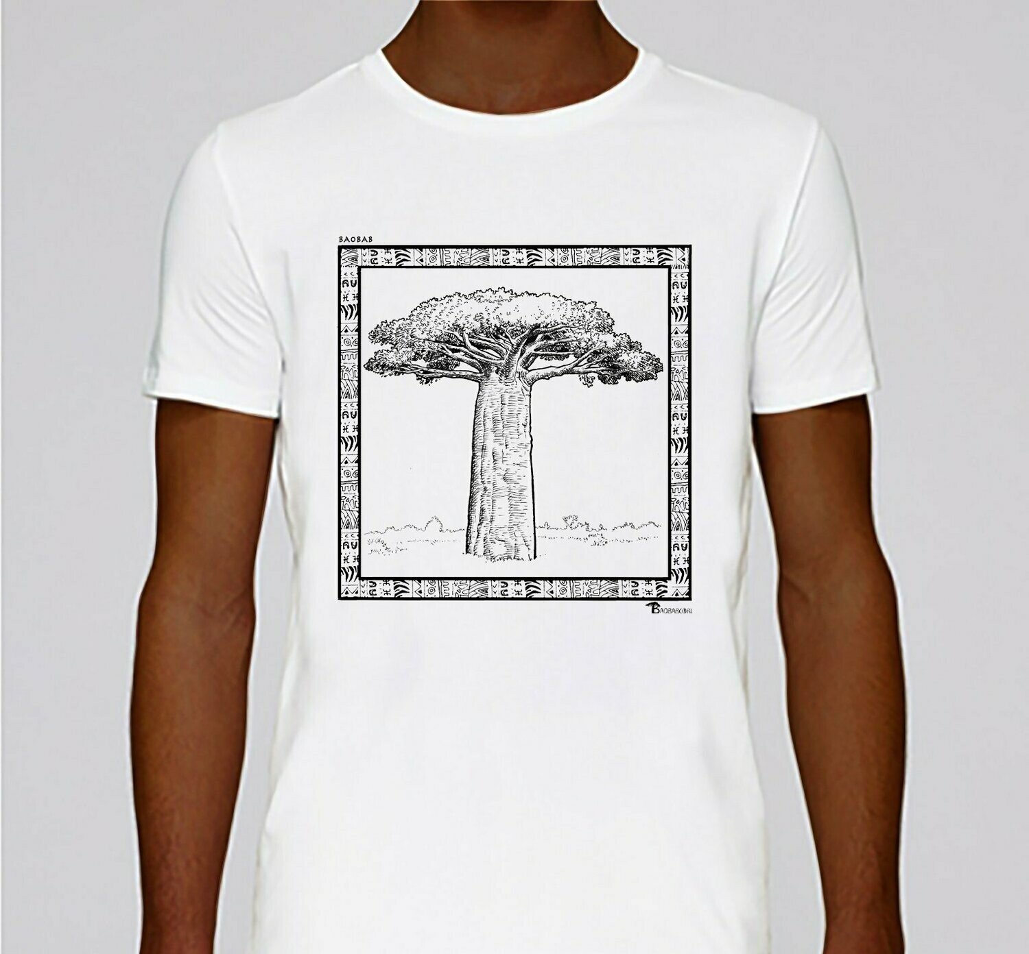 TEE-SHIRT FLORE BAOBAB, COULEUR: BLANC, TAILLE: XXL