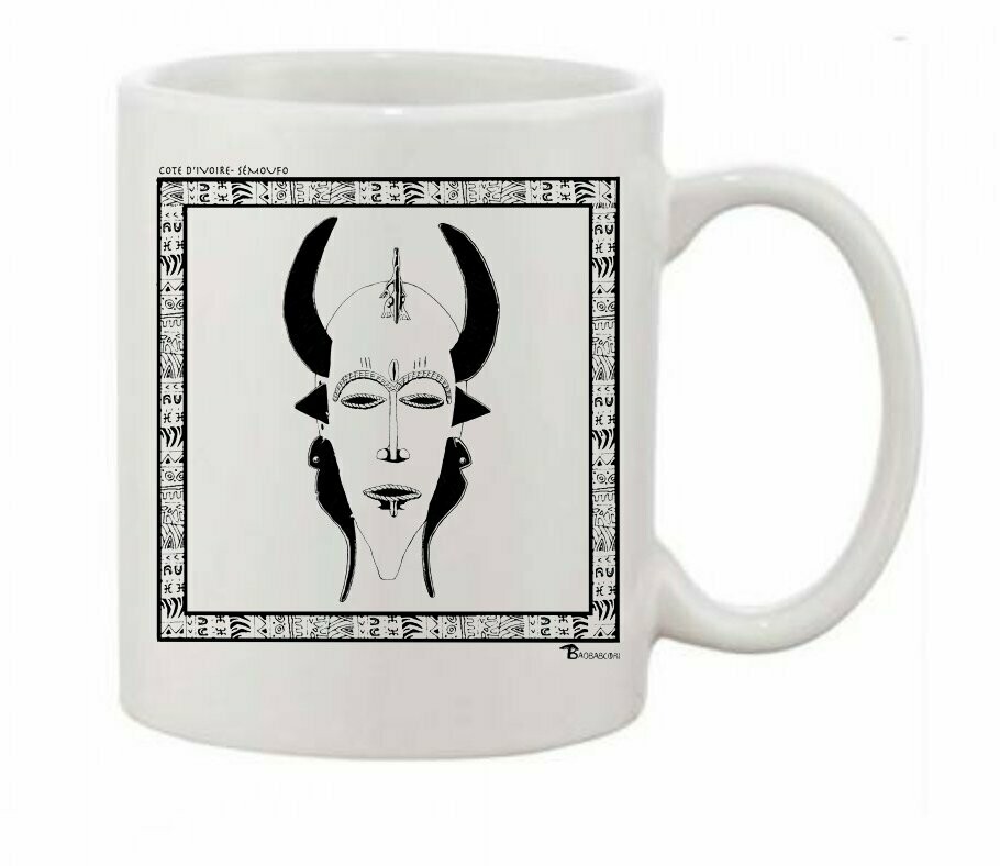 MUG MASQUE SENOUFO CÔTE D'IVOIRE