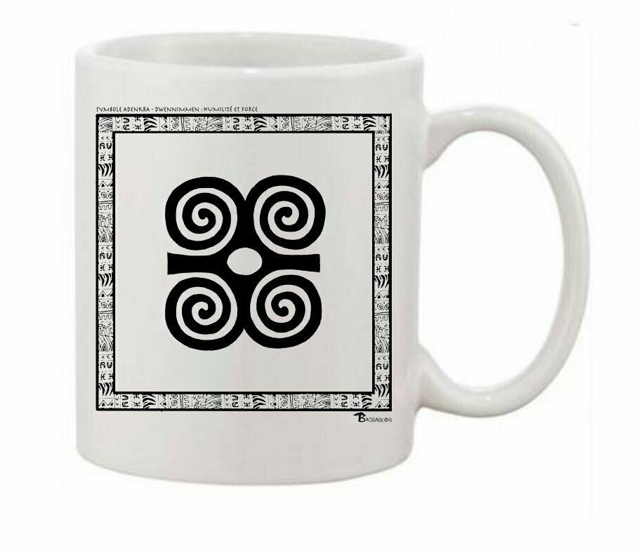 MUG SYMBOLE ADINKRA "DWENNIMMEN" HUMILITE ET FORCE