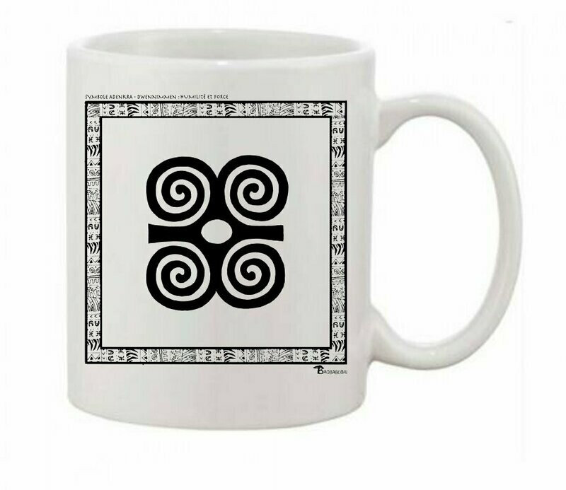 MUG SYMBOLE ADINKRA "DWENNIMMEN" HUMILITE ET FORCE