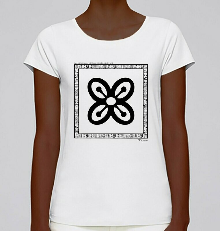 TEE SHIRT SYMBOLE ADINKRA "BESE SAKA" ABONDANCE ET UNITE