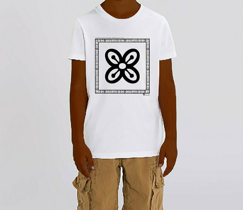 TEE SHIRT SYMBOLE ADINKRA "BESE SAKA" ABONDANCE ET UNITE