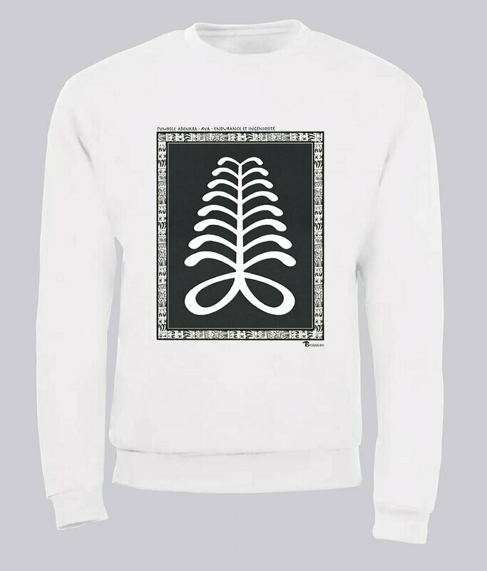 SWEAT SYMBOLE ADINKRA "AYA" ENDURANCE ET INGENIOSITE