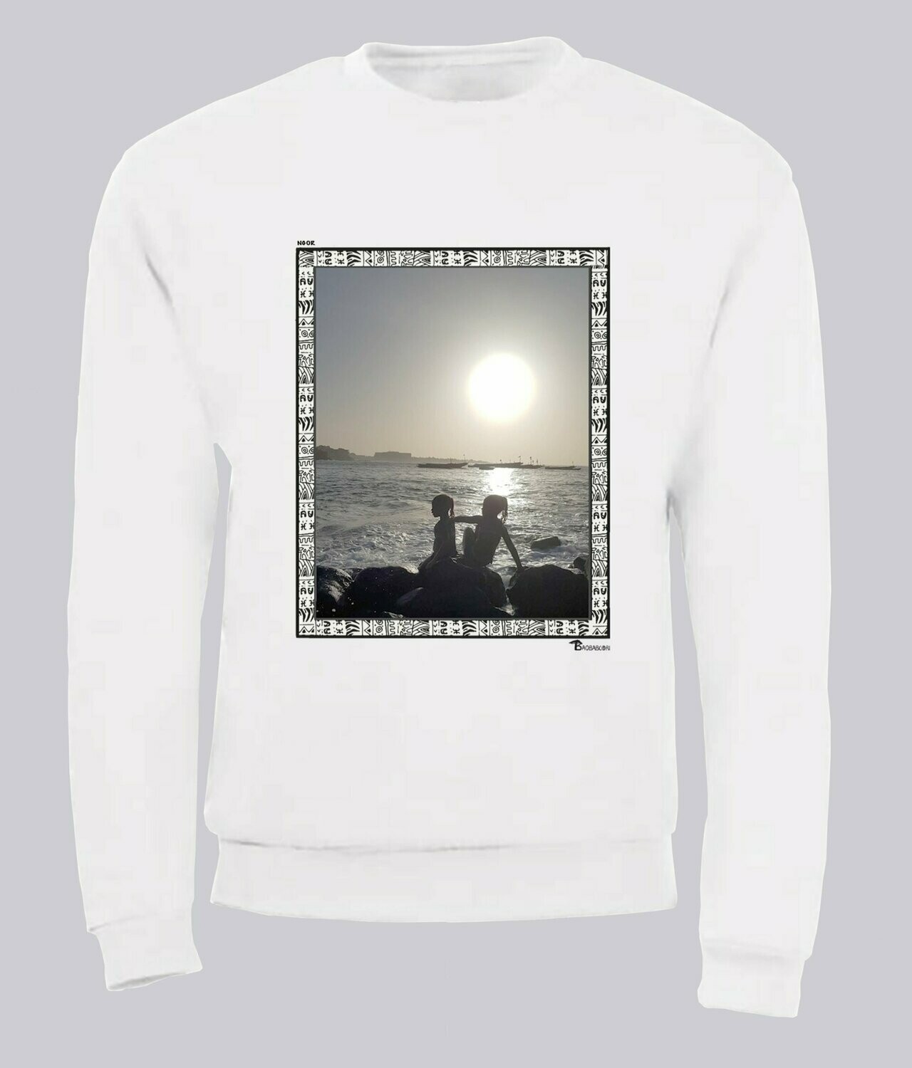 SWEAT FREESTYLE ART "NGOR", COULEUR: BLANC, TAILLE: XXL