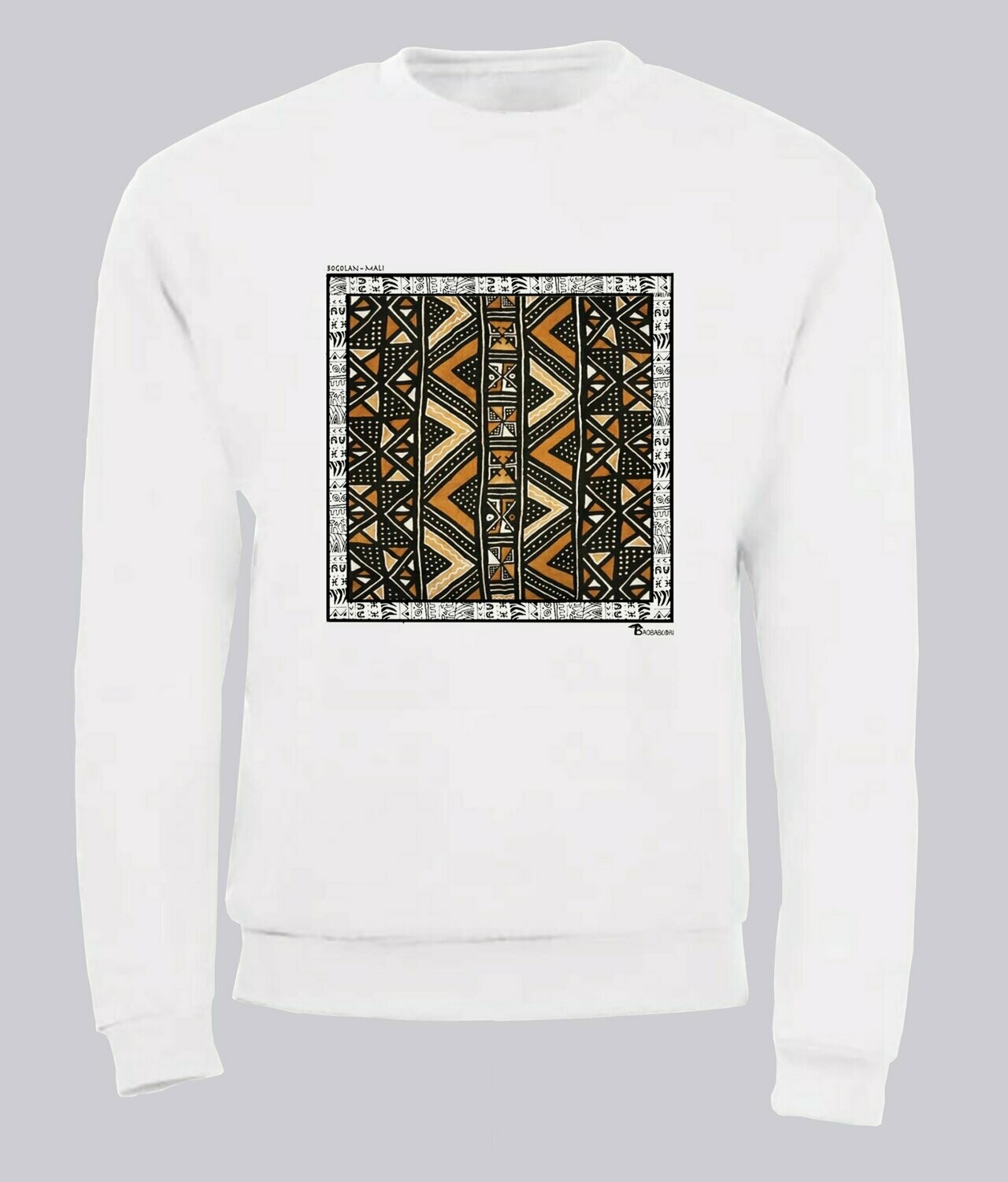 SWEAT TEXTILE BOGOLAN MALI, COULEUR: BLANC, TAILLE: XXL