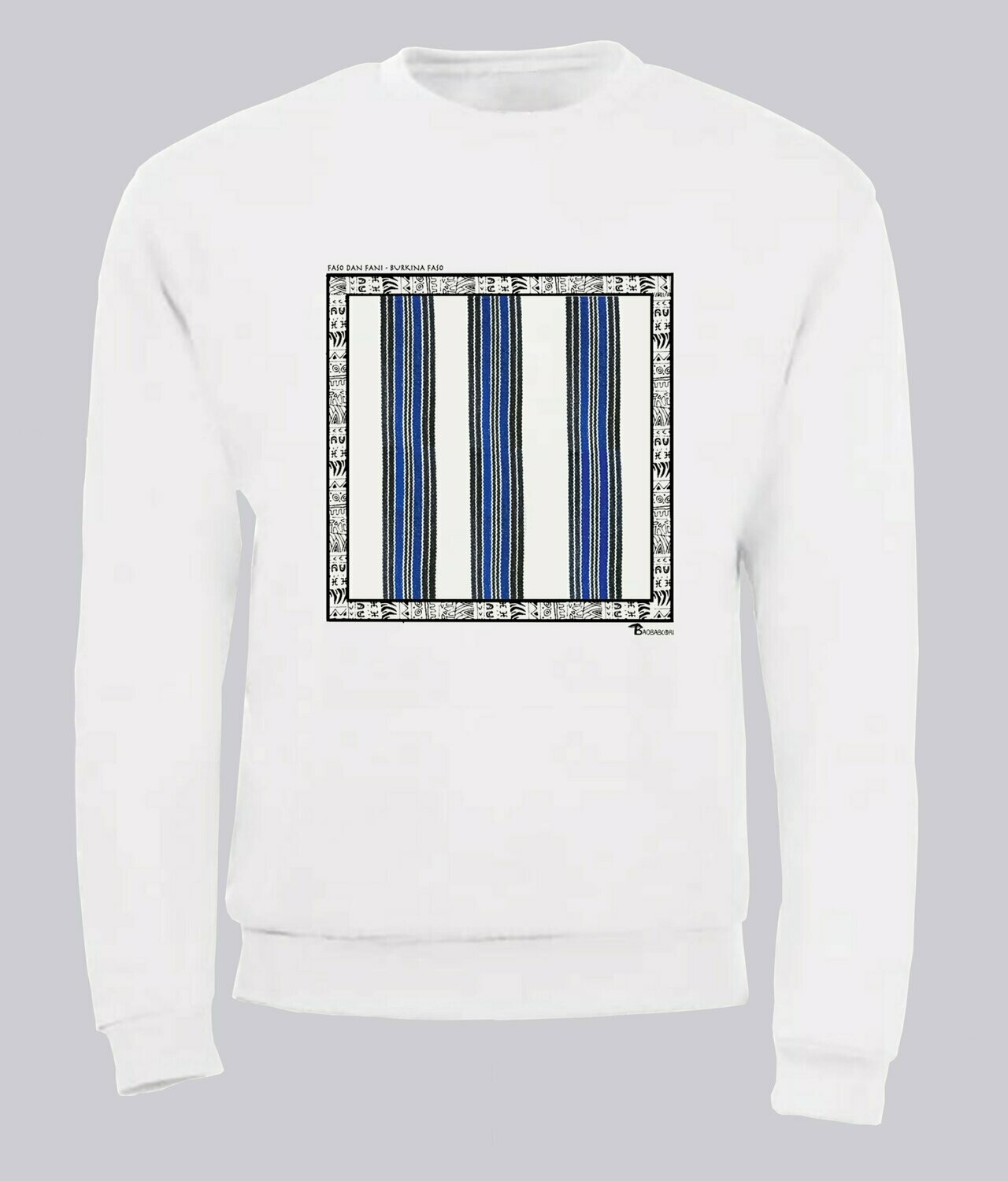 SWEAT TEXTILE FASO DAN FANI BURKINA FASO, COULEUR: BLANC, TAILLE: XXL