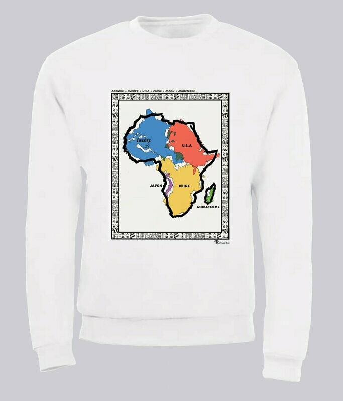 SWEAT GRANDEUR ET PUISSANCE G1, COULEUR: BLANC, FOND MOTIF: BLANC, TAILLE: XXL