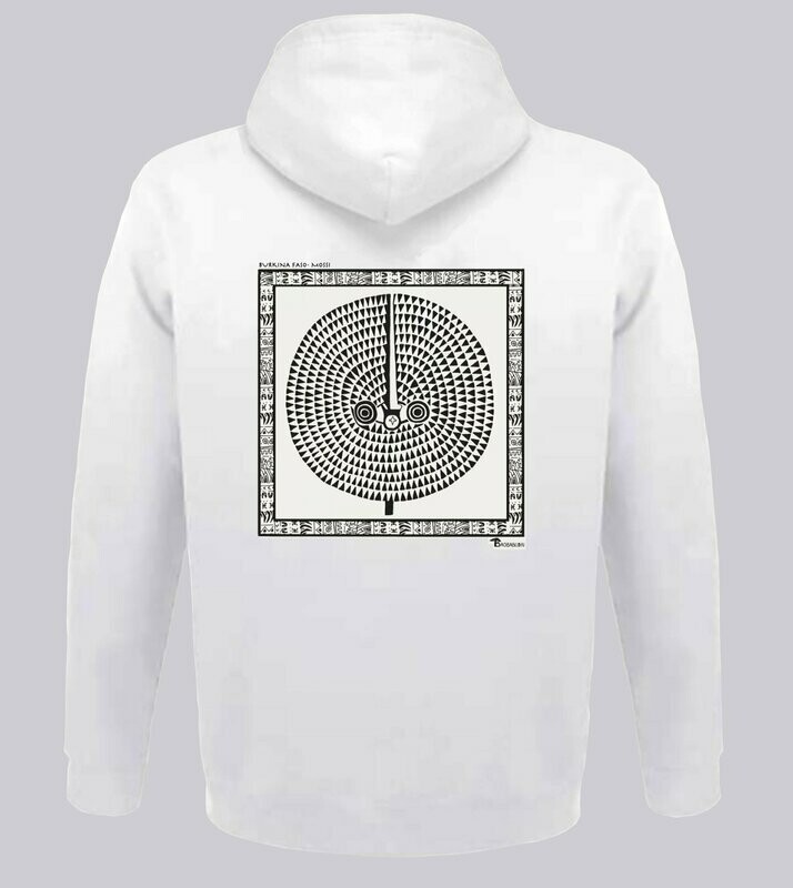 SWEAT A CAPUCHE  MASQUE MOSSI BURKINA FASO