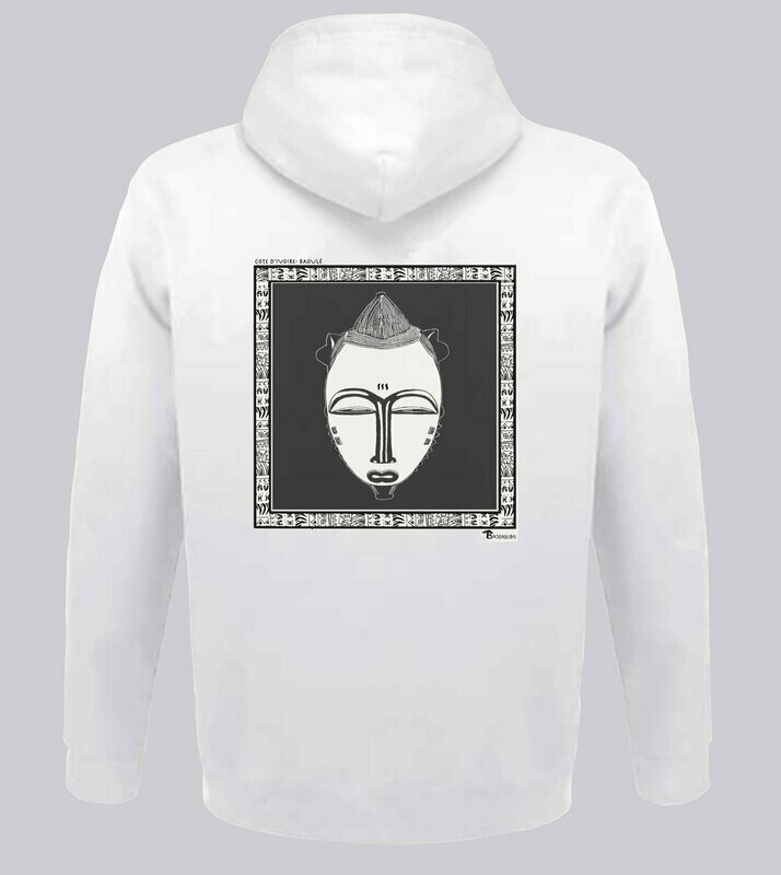 SWEAT A CAPUCHE  MASQUE BAOULE AYA CÔTE D'IVOIRE