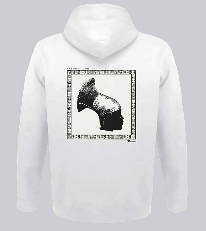 SWEAT A CAPUCHE  COIFFURE MANGBETU RDC  CONGO