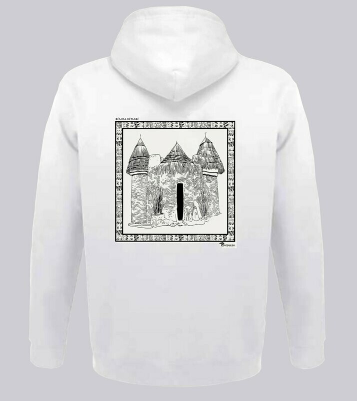 SWEAT A CAPUCHE  ARCHITECTURE BETIABE BENIN