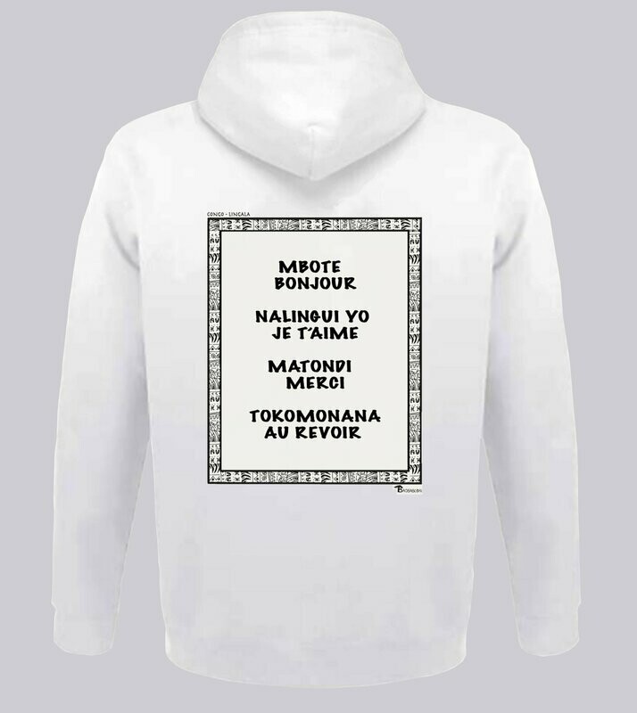 SWEAT A CAPUCHE  LANGUE LINGALA