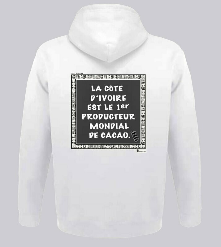 SWEAT A CAPUCHE  ECONOMIE CÔTE D'IVOIRE CACAO