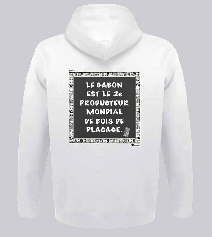 SWEAT A CAPUCHE  ECONOMIE GABON BOIS