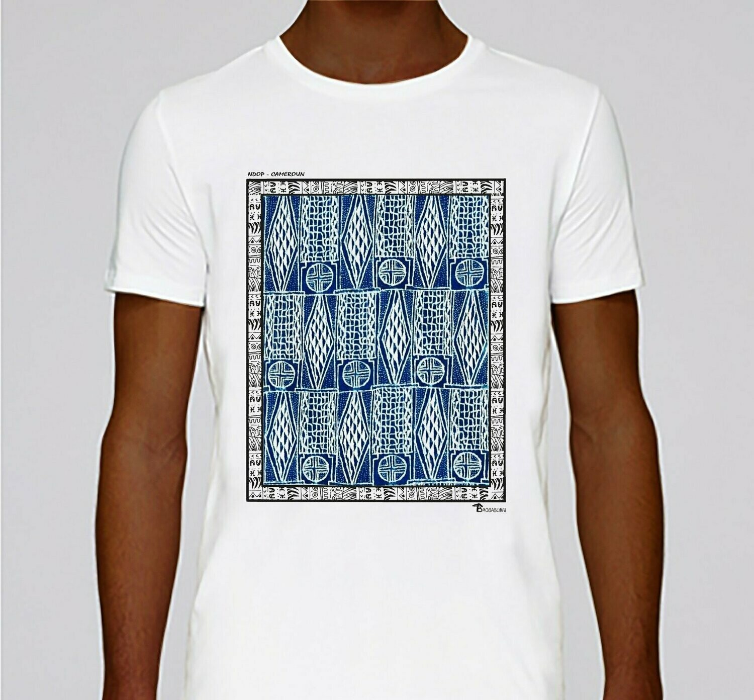 TEE-SHIRT TEXTILE NDOP CAMEROUN, COULEUR: BLANC, TAILLE: XXL