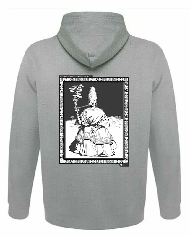 SWEAT A CAPUCHE  PERSONNALITE SENEGAL LINGUERE NDATE YALLA