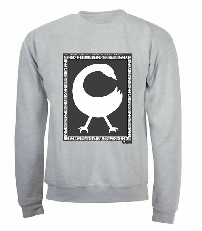 SWEAT  SYMBOLE ADINKRA "SANKOFA"  CONNAITRE SON PASSE POUR AVANCER