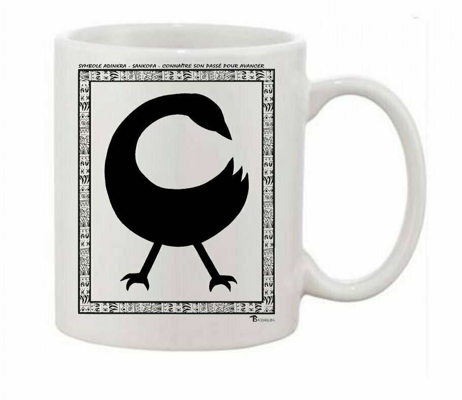 MUG SYMBOLE ADINKRA "SANKOFA"  CONNAITRE SON PASSE POUR AVANCER