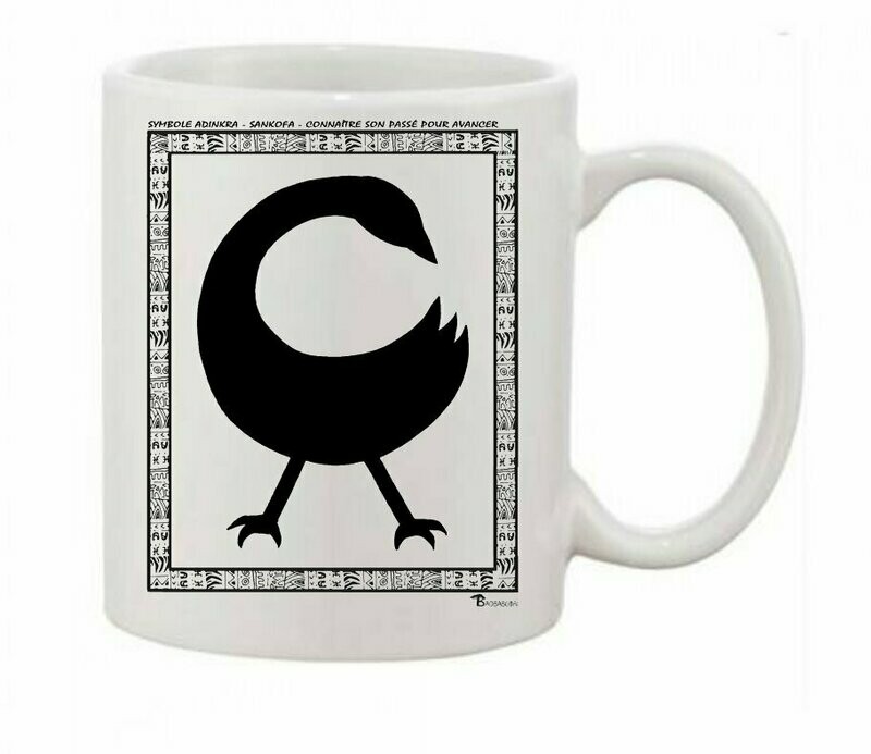 MUG SYMBOLE ADINKRA "SANKOFA"  CONNAITRE SON PASSE POUR AVANCER