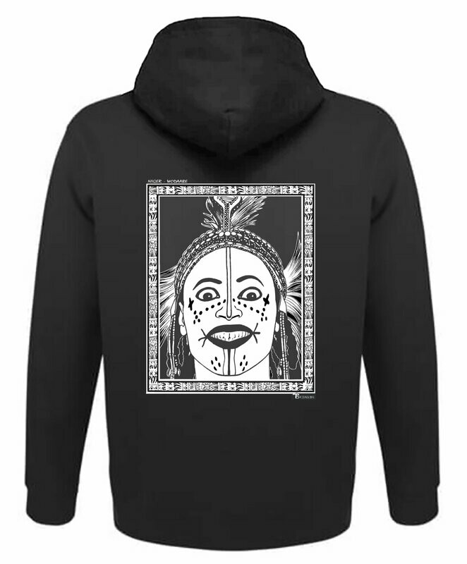 SWEAT A CAPUCHE FASHION MAQUILLAGE WODAABE NIGER