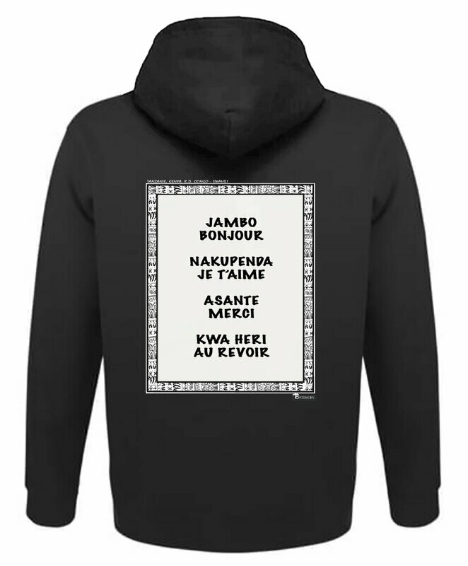 SWEAT A CAPUCHE LANGUE SWAHILI