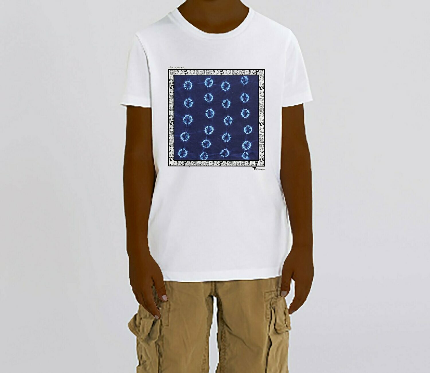 TEE-SHIRT TEXTILE LEPI GUINEE, COULEUR: BLANC, TAILLE: 3-4 ans