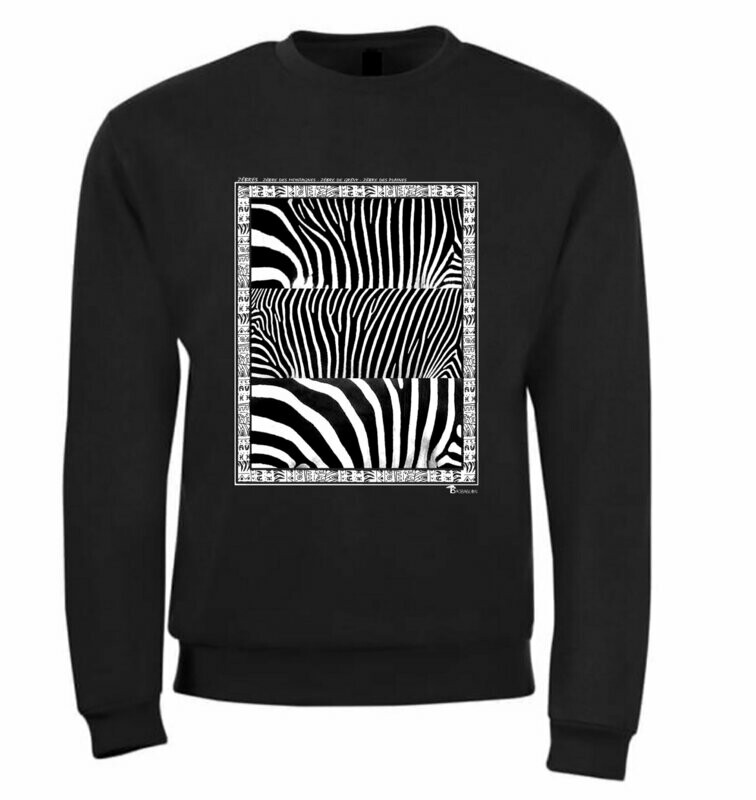SWEAT FAUNE ZEBRE
