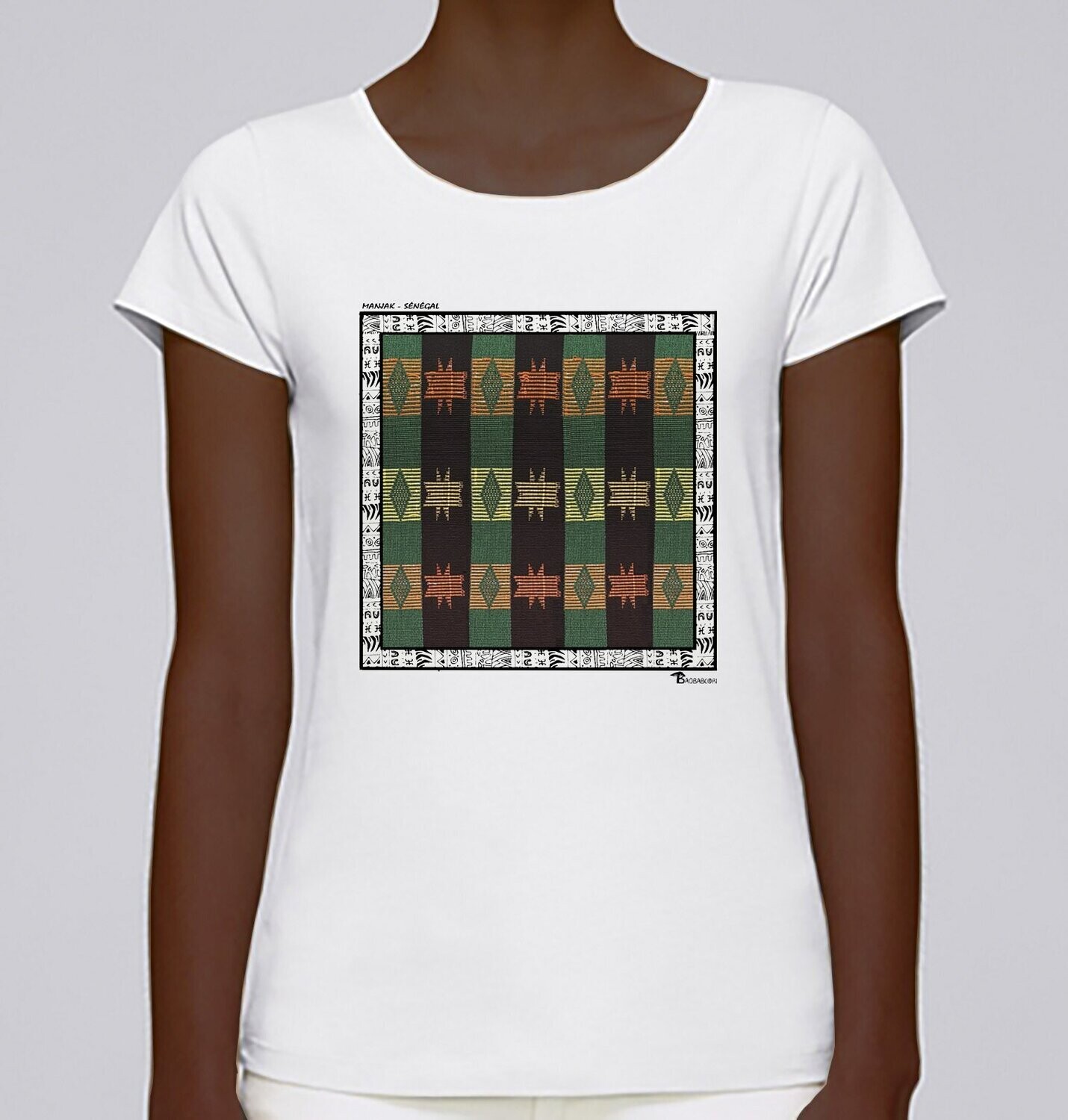 TEE-SHIRT TEXTILE MANJAK SENEGAL, COULEUR: BLANC, TAILLE: XXL