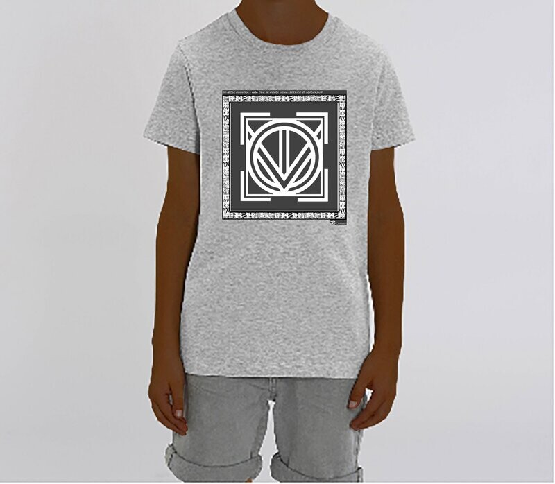 TEE SHIRT SYMBOLE ADINKRA "NEA OPE SE OBEDI HENE" SERVICE ET LEADERSHIP