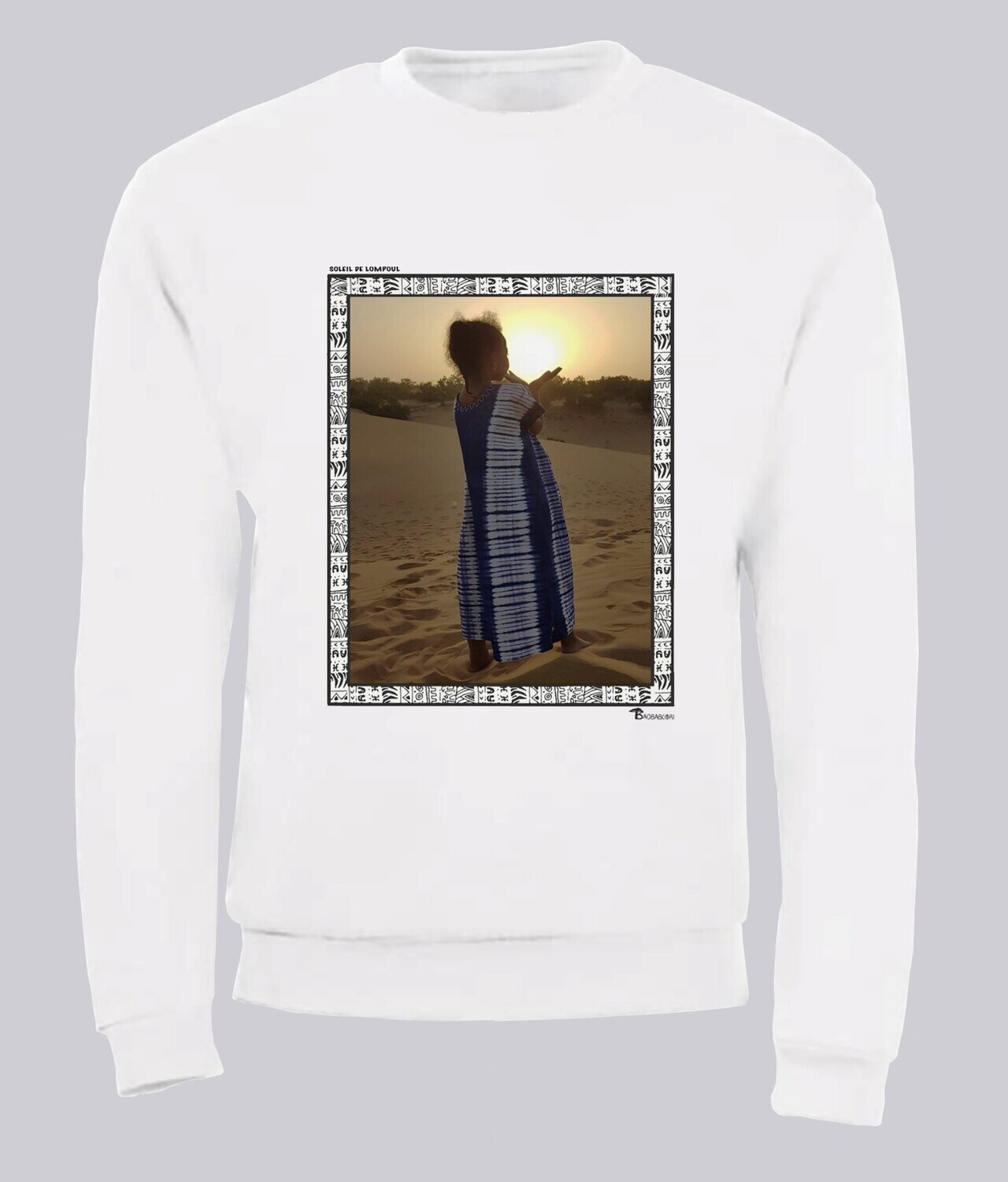 SWEAT FREESTYLE  FREESTYLE ART "SOLEIL DE LOMPOUL", COULEUR: BLANC, TAILLE: XXL
