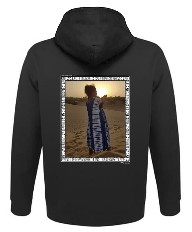 SWEAT A CAPUCHE  FREESTYLE ART "SOLEIL DE LOMPOUL"