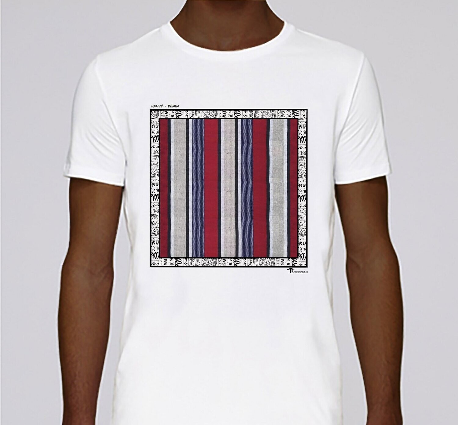 TEE-SHIRT TEXTILE KANVO BENIN, COULEUR: BLANC, TAILLE: XXL