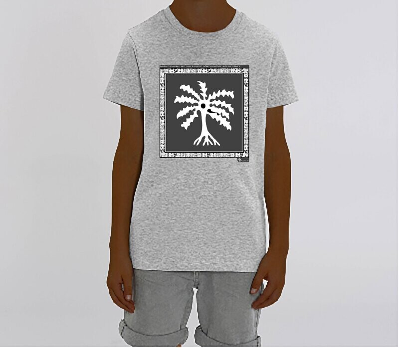 TEE SHIRT SYMBOLE ADINKRA "ABE DUA" RICHESSE DEBROUILLARDISE  AUTOSUFFISANCE