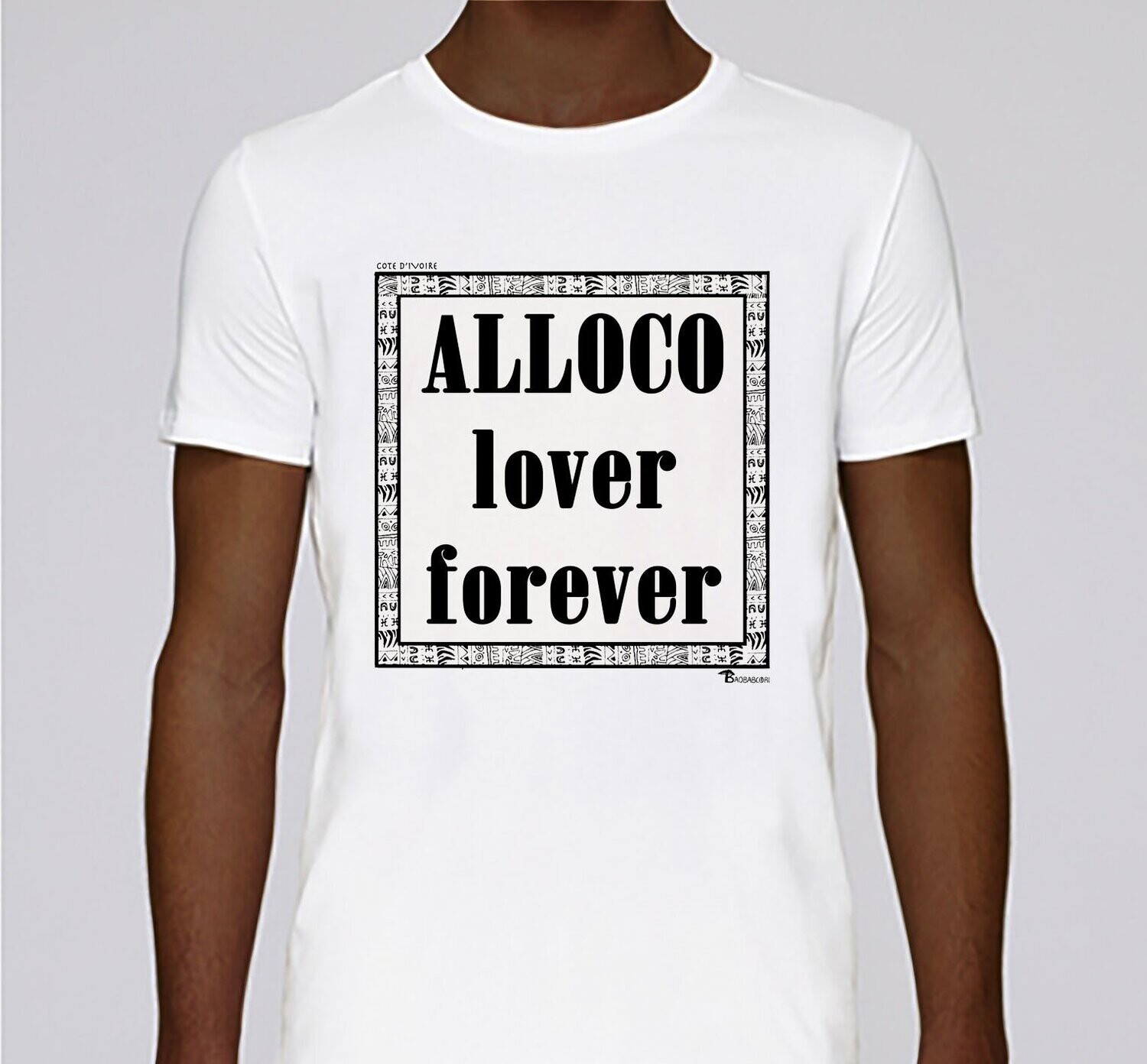 TEE SHIRT GASTRONOMIE  ALLOCO, COULEUR: BLANC, FOND MOTIF: BLANC, TAILLE: XXL