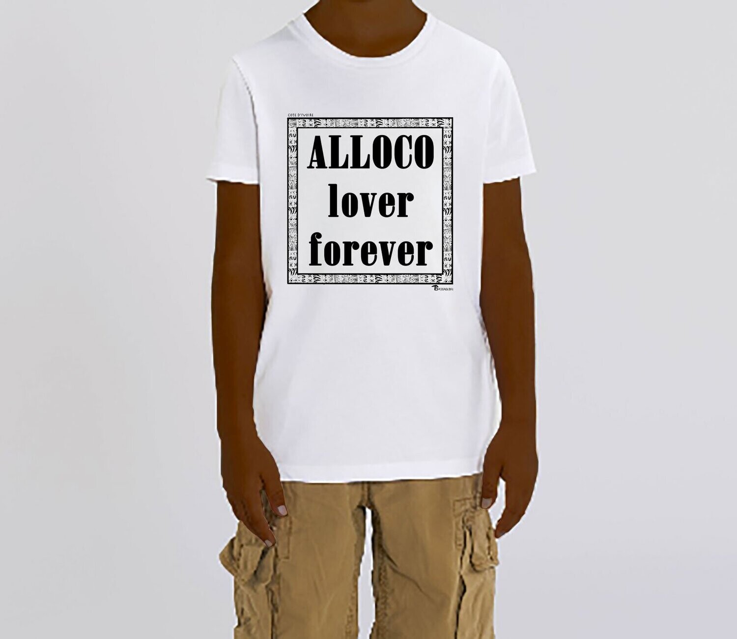 TEE SHIRT GASTRONOMIE ALLOCO, COULEUR: BLANC, FOND MOTIF: BLANC, TAILLE: 2 ANS