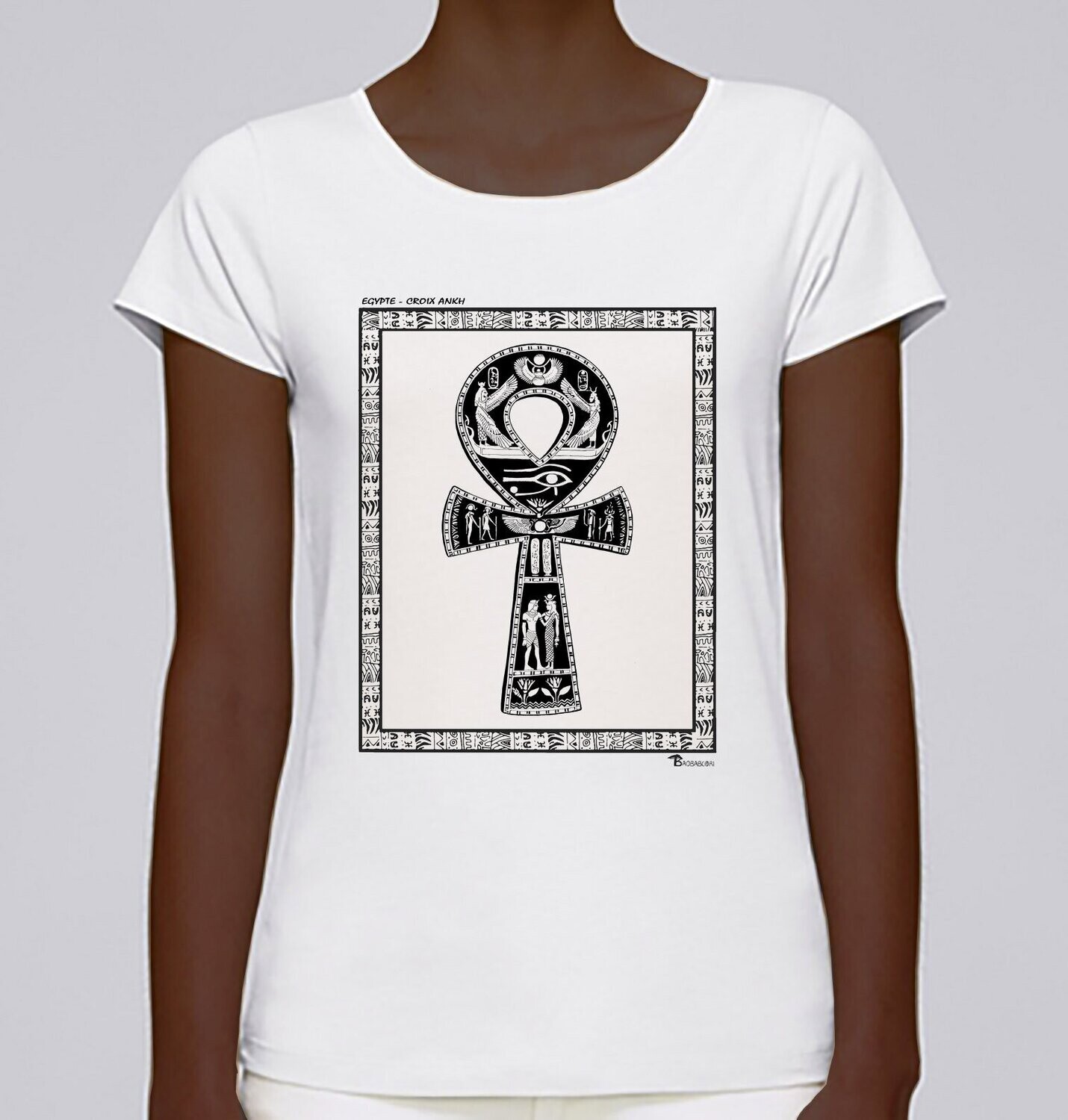 TEE SHIRT FASHION BIJOUX CROIX DE ANKH EGYPTE