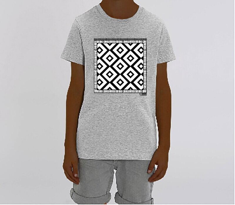 TEE SHIRT SYMBOLE ADINKRA "ANI BERE A ENSO GYA" PATIENCE DISCIPLINE CONTROLE DE SOI