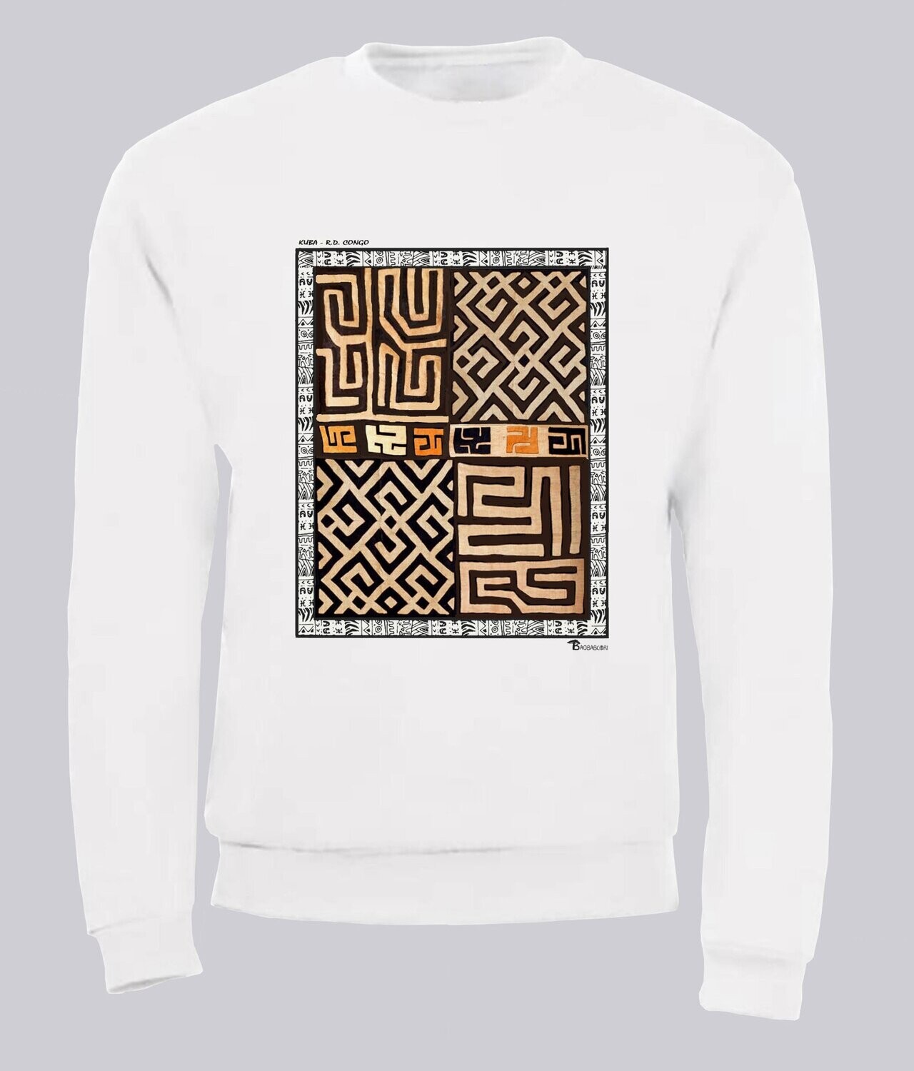 SWEAT TEXTILE  KUBA RD CONGO, COULEUR: BLANC