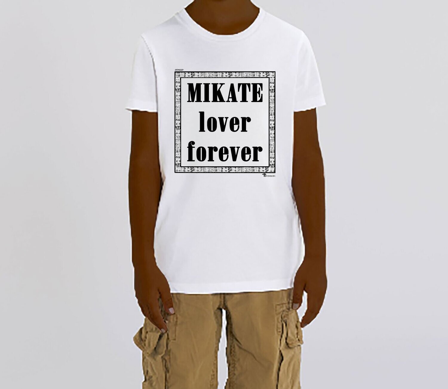 TEE SHIRT GASTRONOMIE MIKATE, COULEUR: BLANC, FOND MOTIF: BLANC